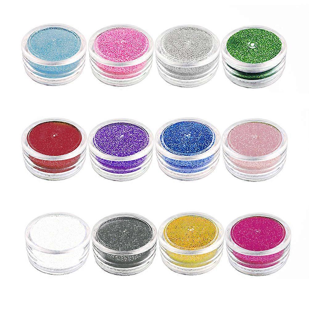 Waterproof Body Art Tools 12Pcs Diamond Glitter Assorted Color for Birthdays and Craft Projects