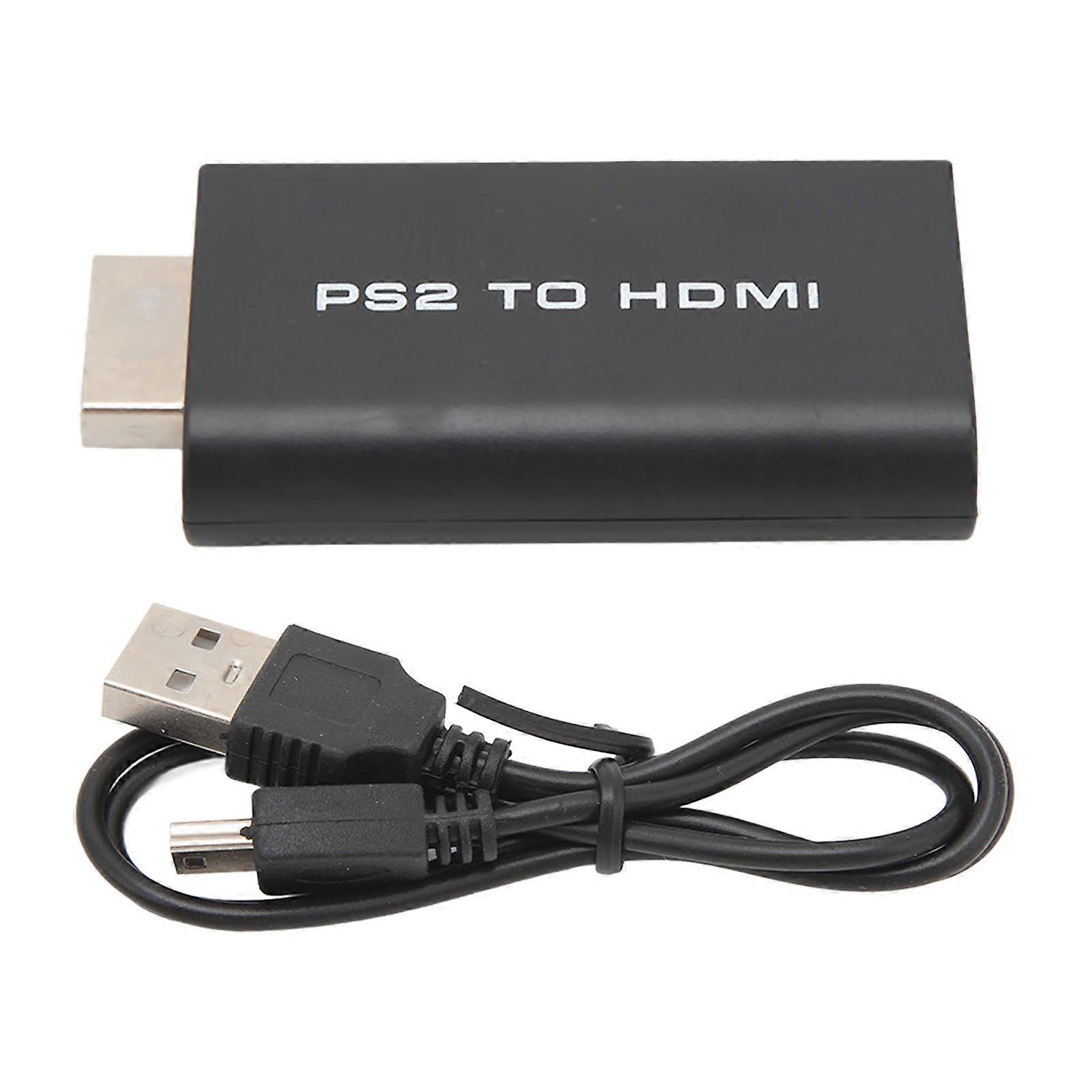 Convertisseur PS2 vers HD 5 V 1080 p ABS pour adaptateur d'interface multimédia PS2 vers HD pour console, moniteur, télévision