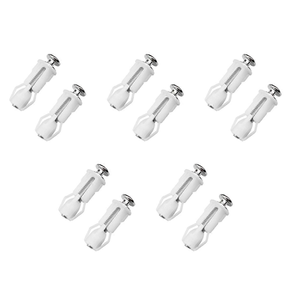 5X Toilet Seat Screws and Toilet Lid Screws Stainless Steel Top Fixing Hinges Screws, for Toilet Sea