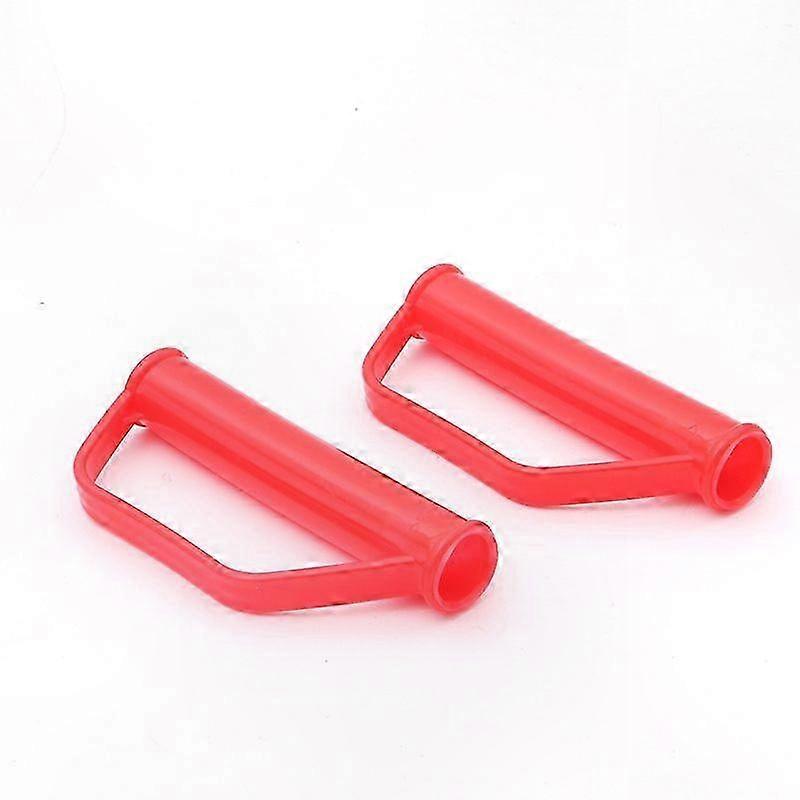 Set of 2 Red 25mm Shock-Absorbing Replacement Handles for Stacking Hand Trucks