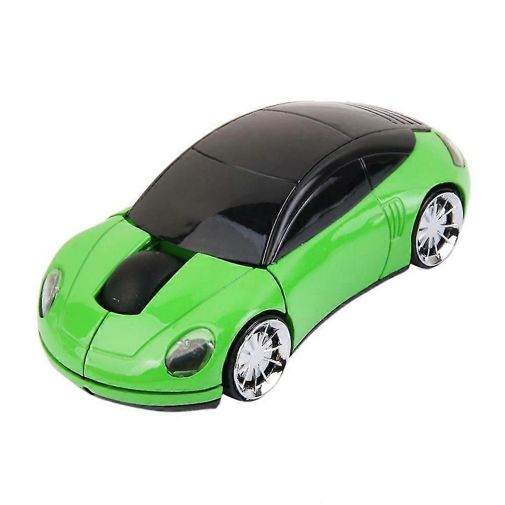 2.4g Wireless Car Led Usb Receiver Optical Mouse For Pc Laptop - Green
