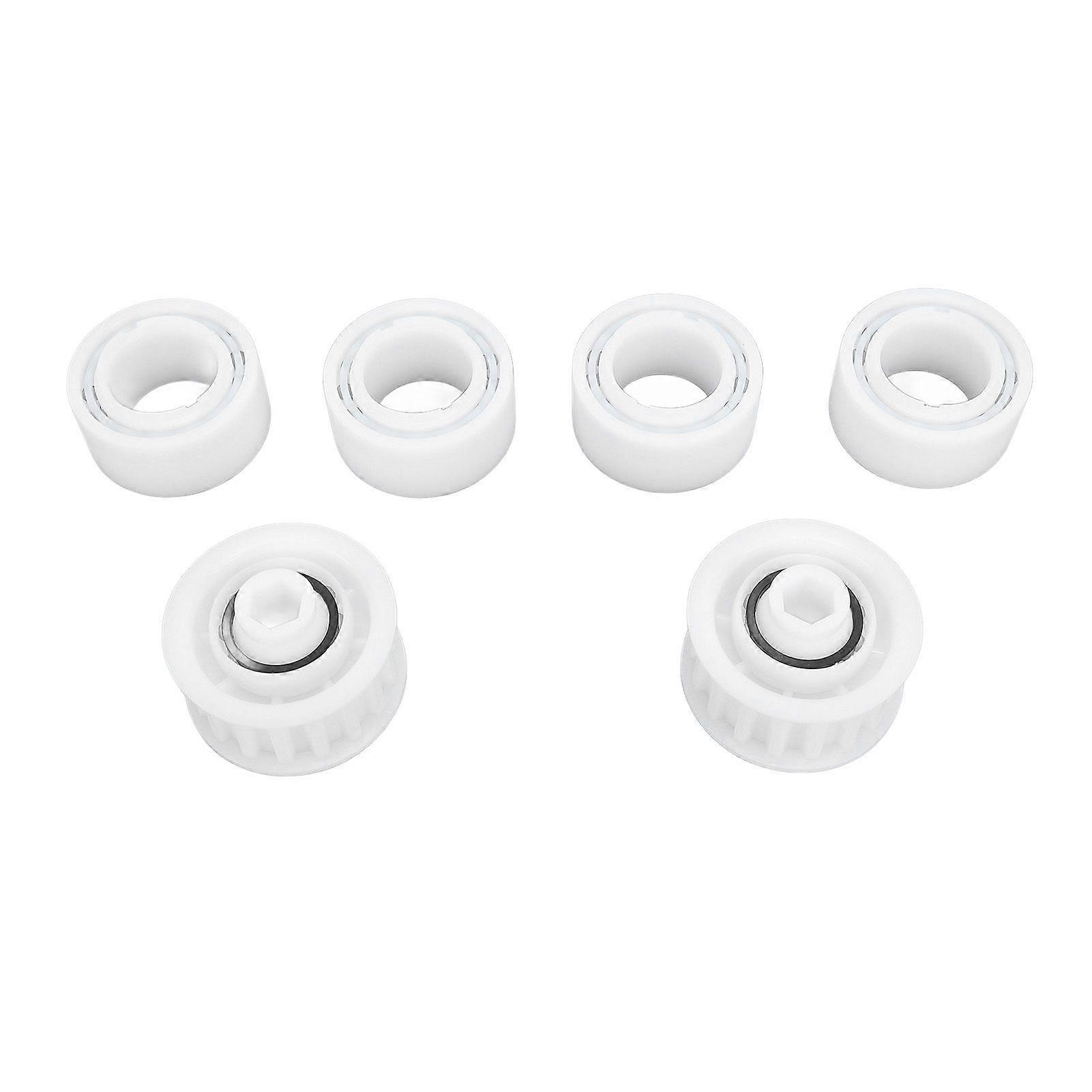 4 Pack Guide Wheels Replacement Pool Cleaner Guide Wheels with 2 Pully Gears for Maytronics for Dolphin