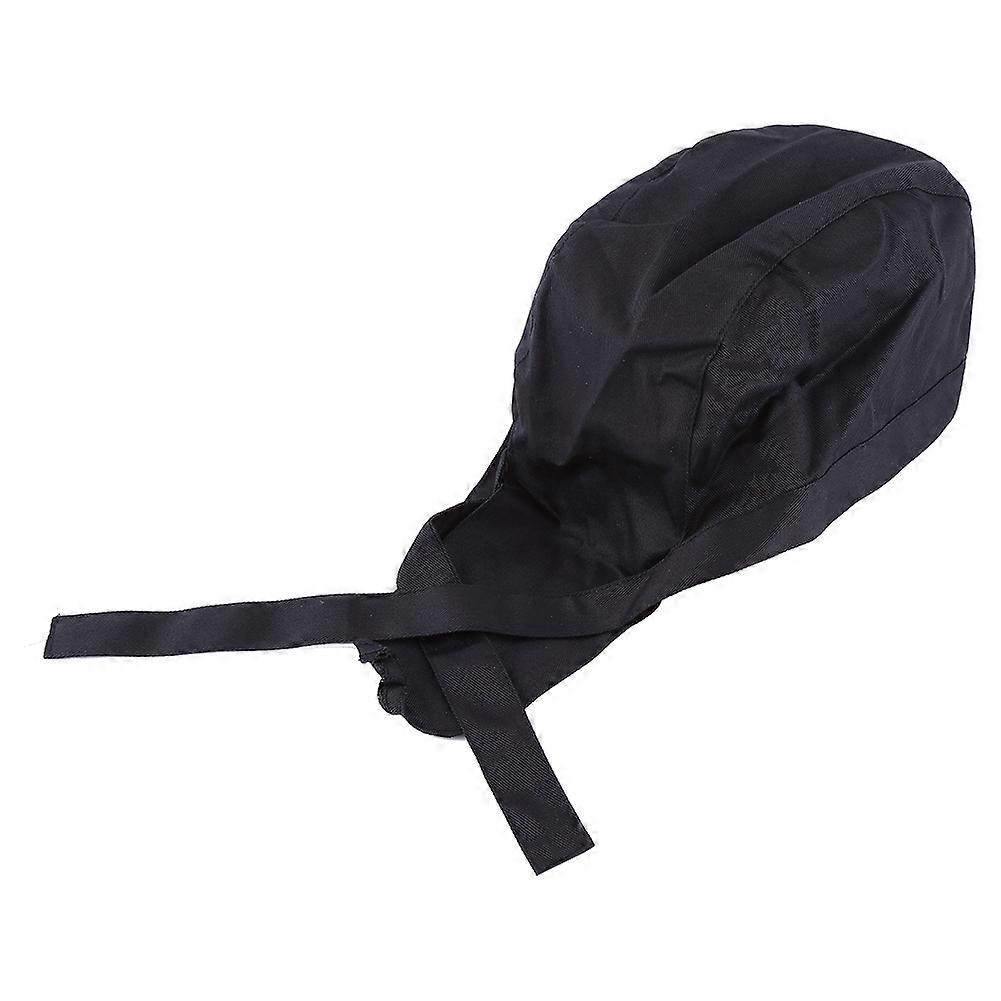 Casquette de chef style pirate, en tissu, pour serveuse de restaurant, traiteur (noir)