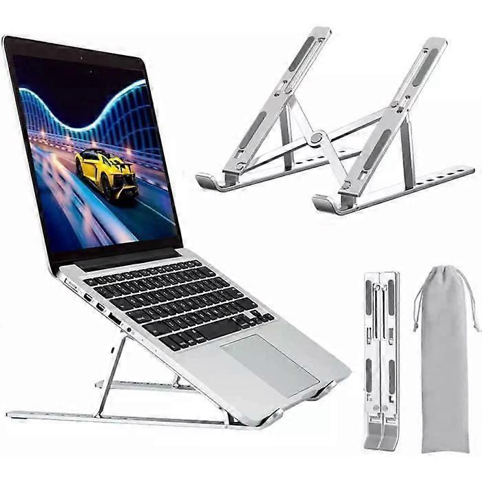 Laptop Stand, 6-Level Height Adjustable, Aluminum Ventilated Computer Desk for Computer