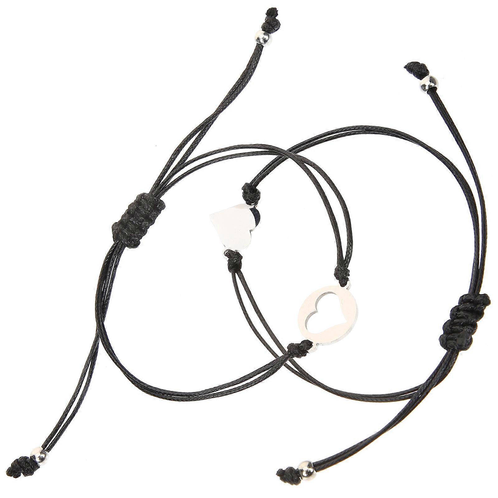 Braided Bracelets Woven Bracelet Connection Function 3Pairs for Women