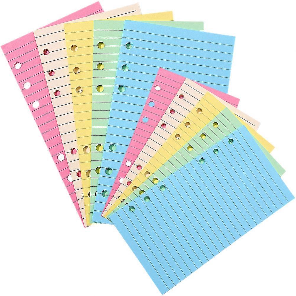 Notebook Replacement Refills for Writing 2Pcs 2 Books Colored Loose Leaf Paper