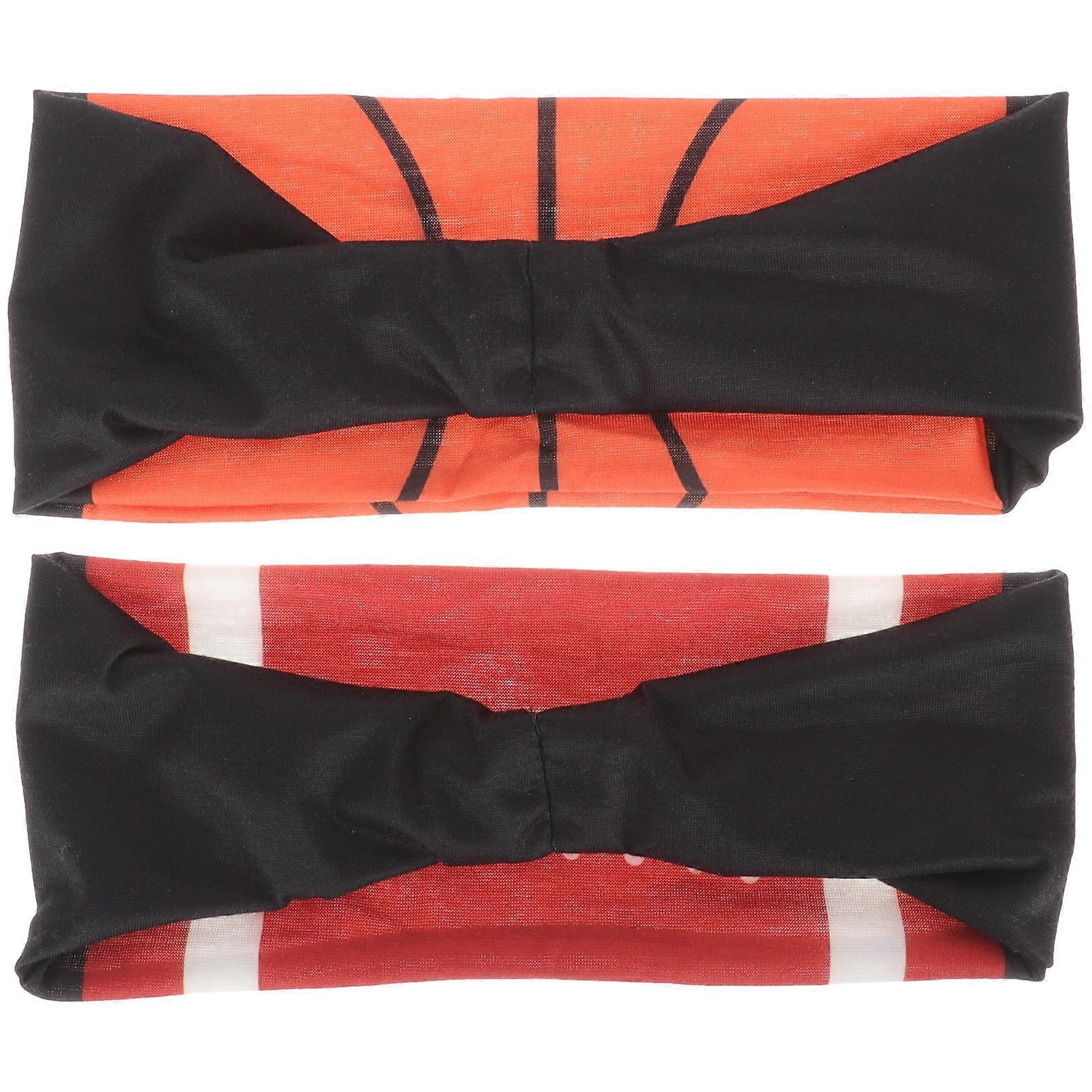 Sweat Absorbing Headbands 2Pcs Polyester Assorted Color Non-Slip Elasticity Stretch Band for Sports