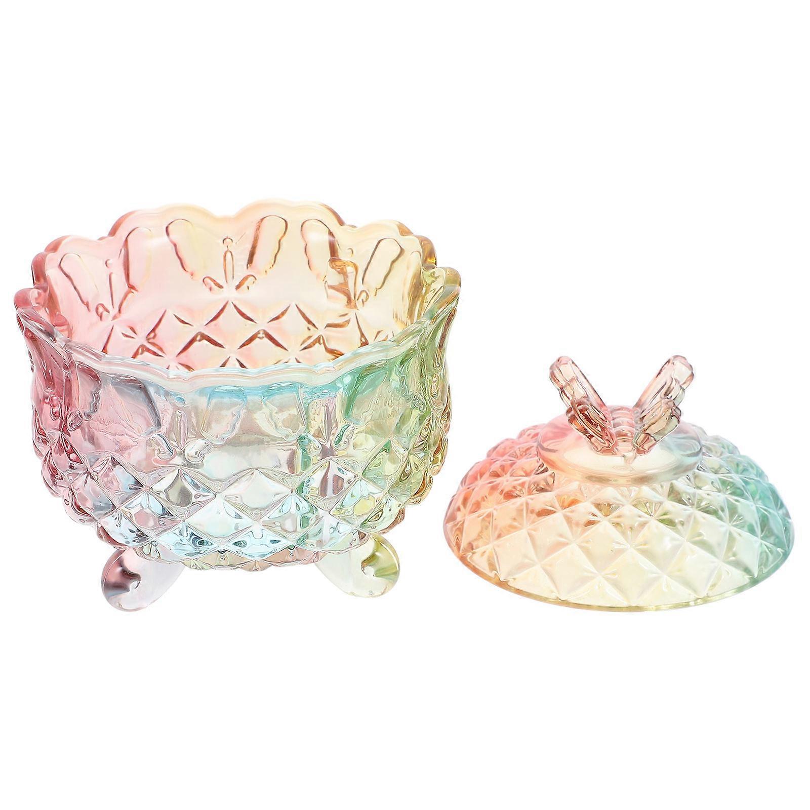 Glass Candy Jar with Lid for Storage 4Pcs Snack Container