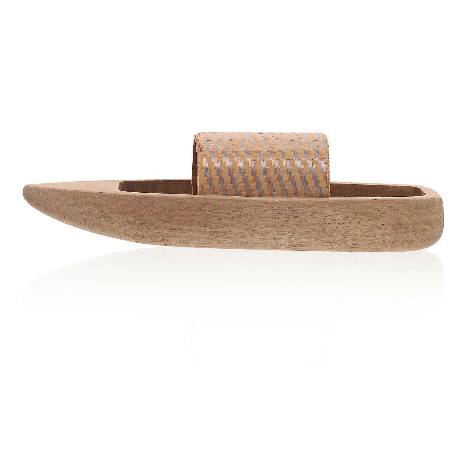 Natural Wooden Boat Ornament 2Pcs Boat Shape Ideal For Desktop Decoration In Home And Office Spaces