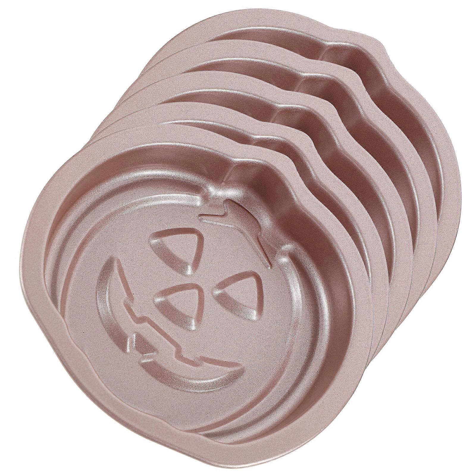 Mini Pumpkin Ghost Shape Baking Pan 5Pcs Metal Tool For Professional Cake Store Use