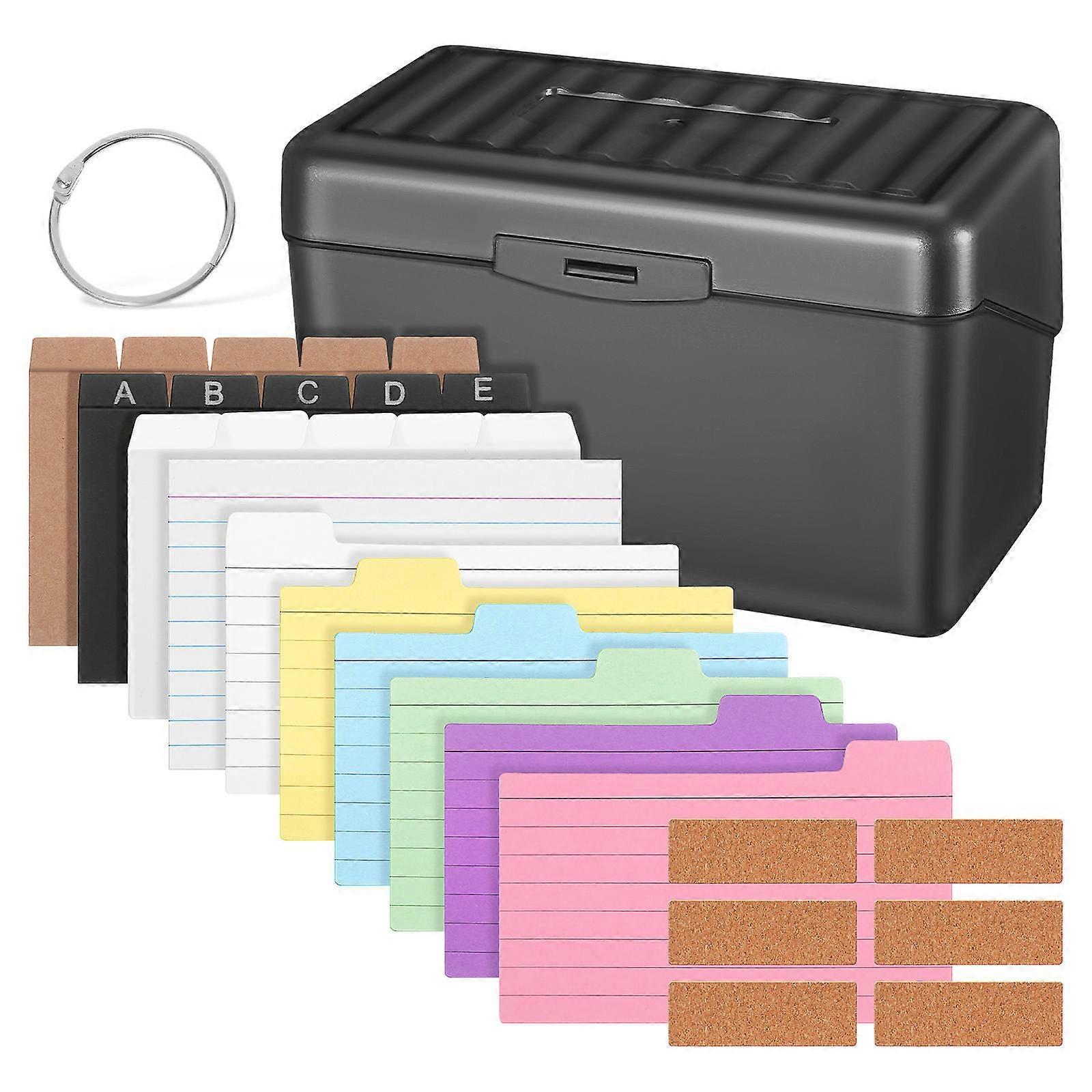 Colored Cards 3 Sets Flash Card Organizer For Students And Professionals With Comprehensive Storage Solution