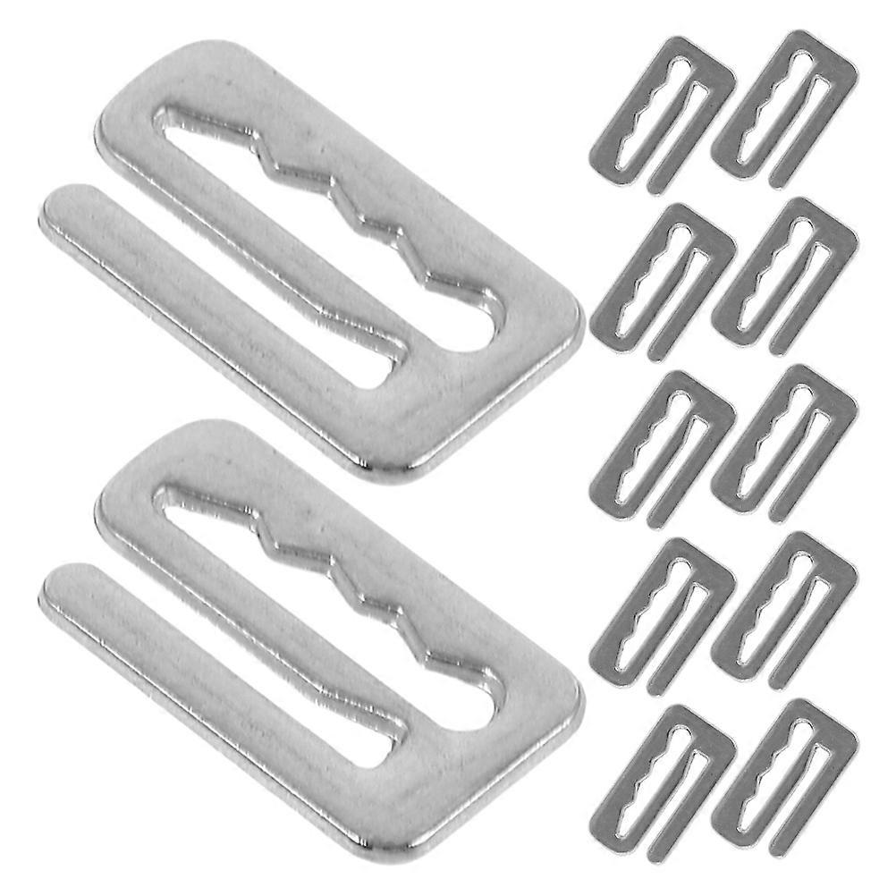 Silver Zinc Alloy Barber Cape Fastening Hooks Replacement Clips 36Pcs