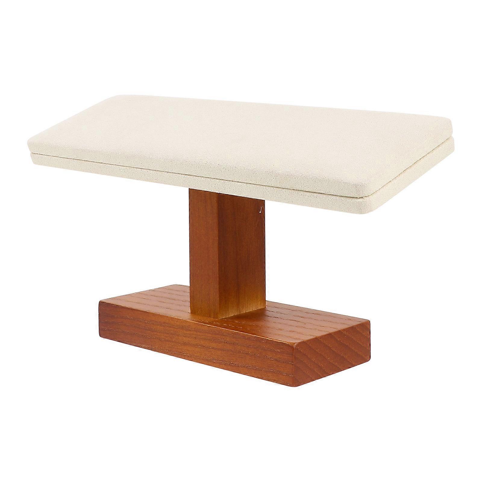 Jewelry Holder Solid Wood for Necklace Display 2Pcs Beige