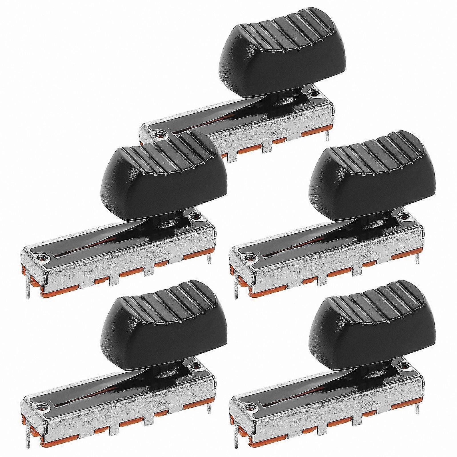 Single-Channel Sliding Potentiometer with Speed Control Knob for Mixer, 5 Sets