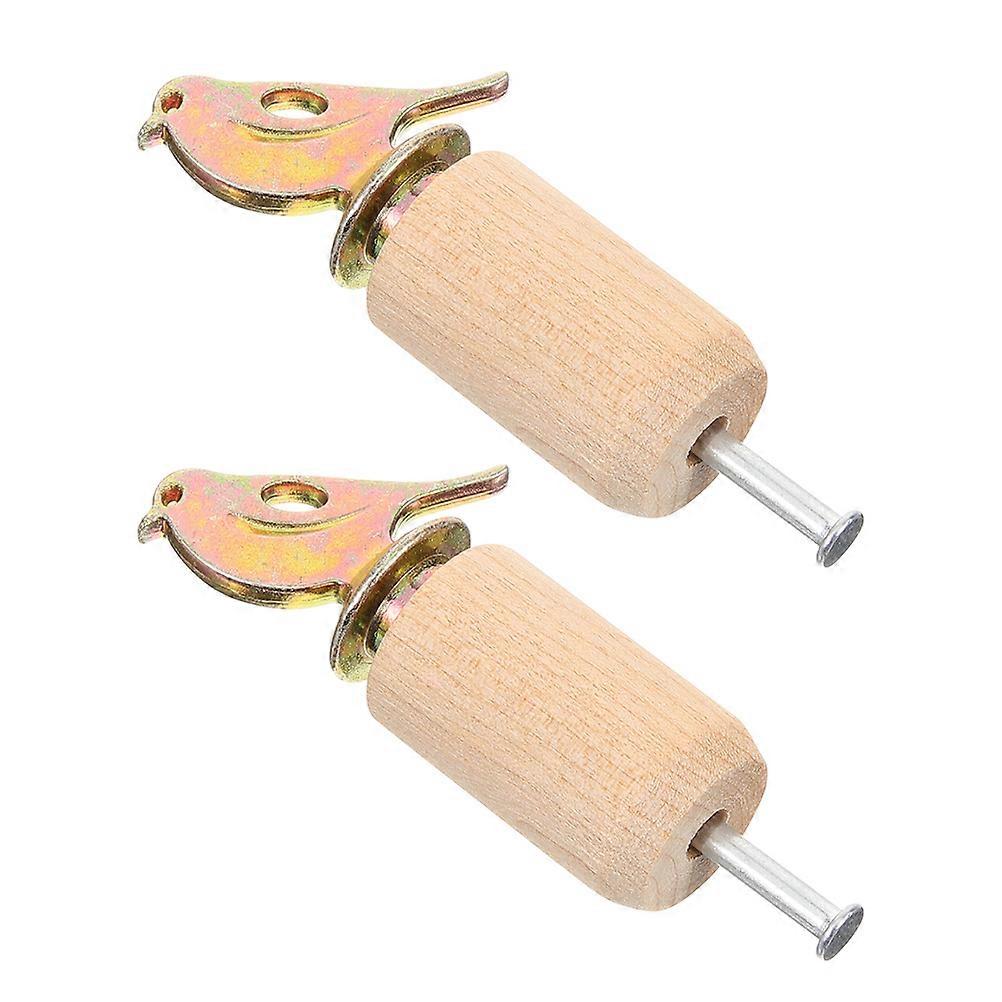 Bird Whistle Toy Manual for Playing Use 2Pcs Wooden Noise Maker for Bird Training