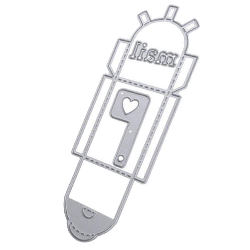 Cutting Die Metal Stencil for Craft Making Featuring Mailbox Design 3Pcs