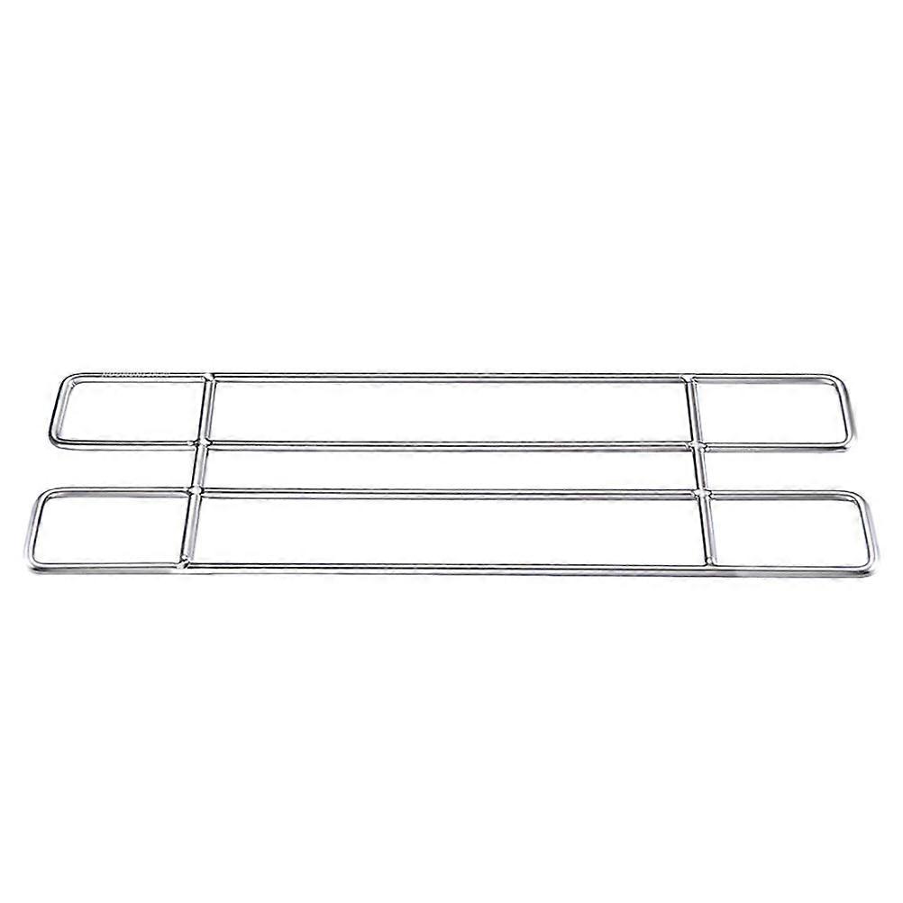 Geometric Support Stainless Steel Camping Barbecue Rack for 2Pcs Grill