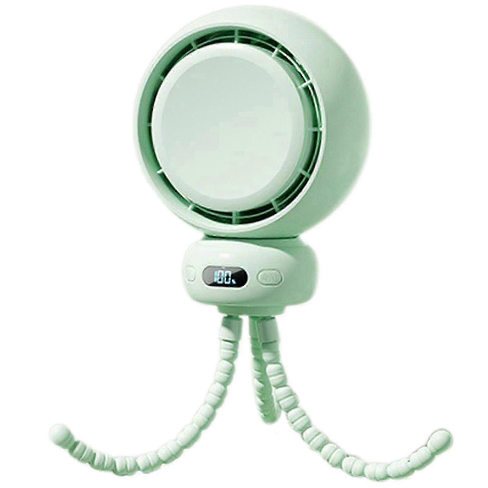 Portable Bladeless Stroller Fan with Rechargeable Battery, Flexible Tripod, Quiet, Safe for Babies, and Warm Night Light