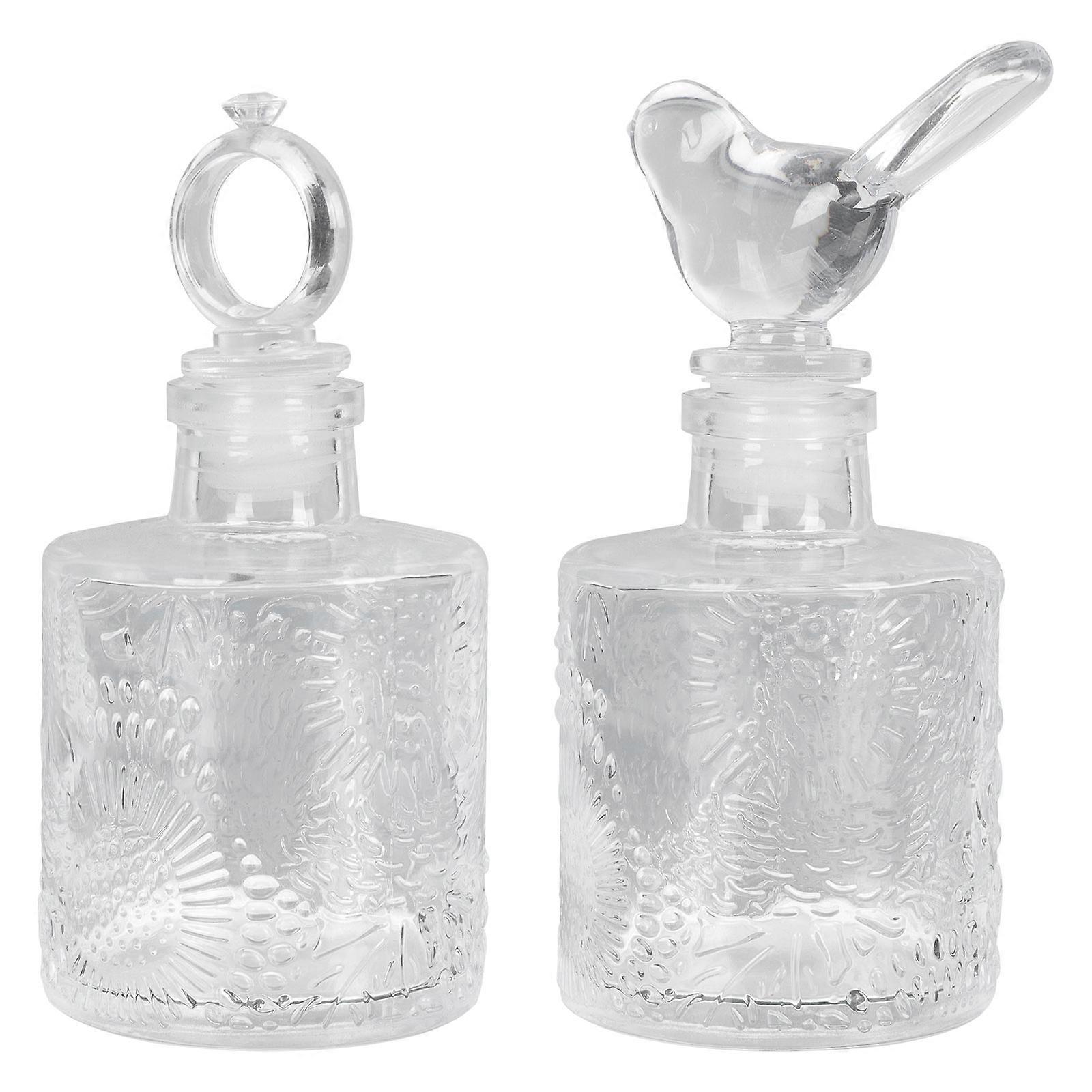 Decorative Bottle Retro Crystal Design for Decoration 6Pcs Perfume Containers