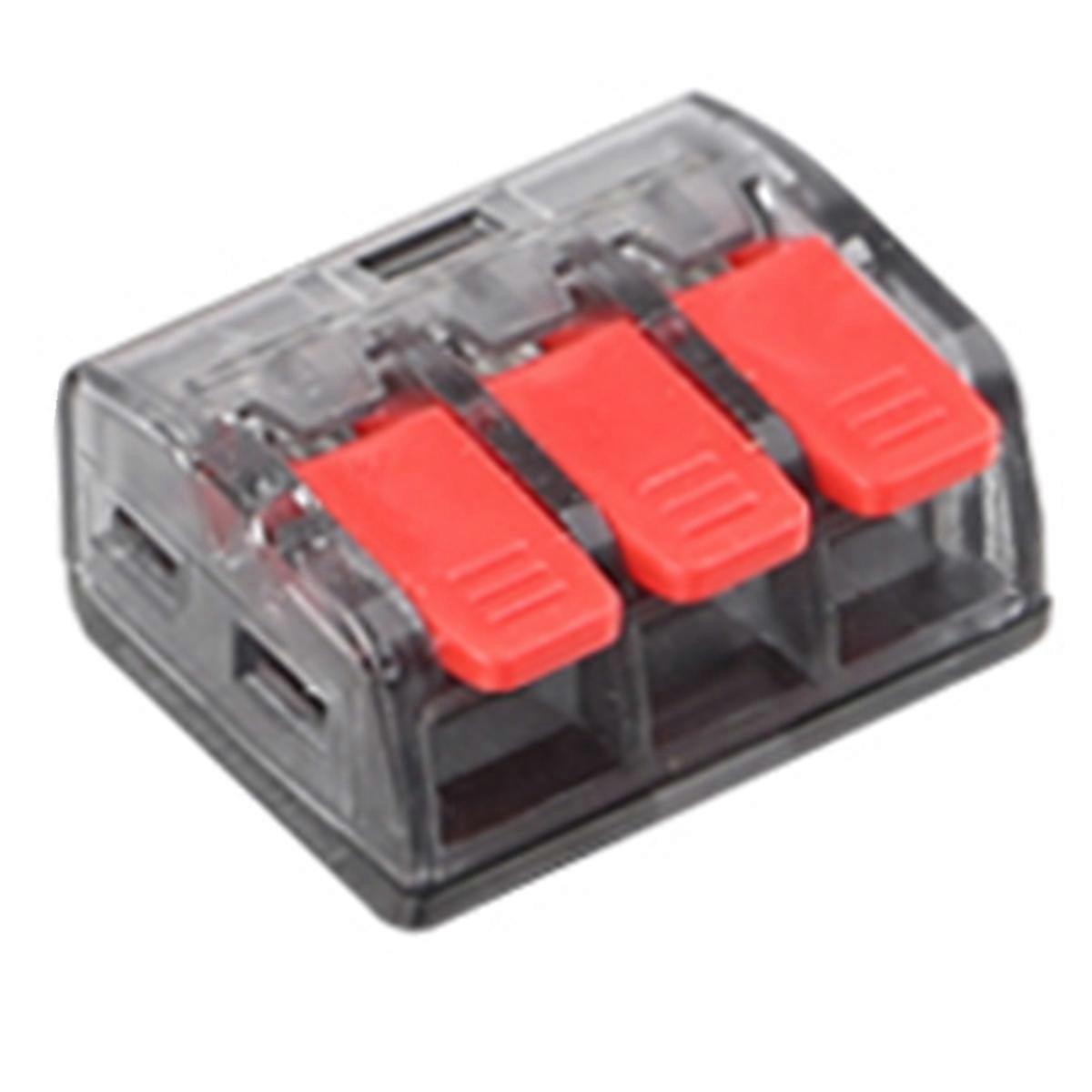 CMK63 Lever Wire Quick Connectors Clamp Electrical Cable 1 in 2 Out