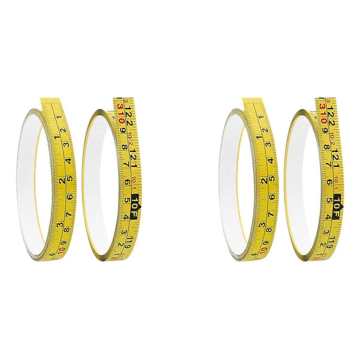 Right to Left Reading 310cm/122-Inch Imperial and Metric Ruler Tape