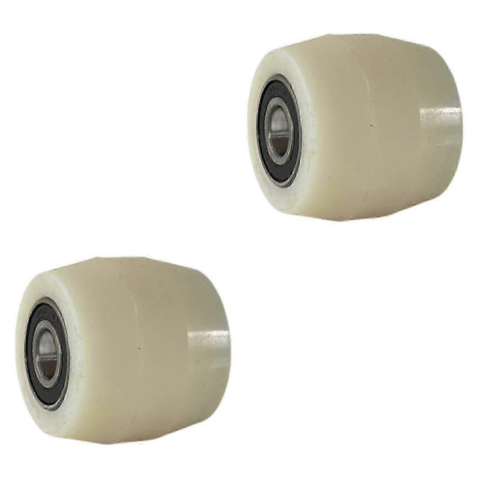 2 db 80 mm x 70 mm-es raklapemelő kerékgörgő csapágyakkal, targonca tartozékok, masszív laposszíjas feszítőgörgő, teherautó teherkerék