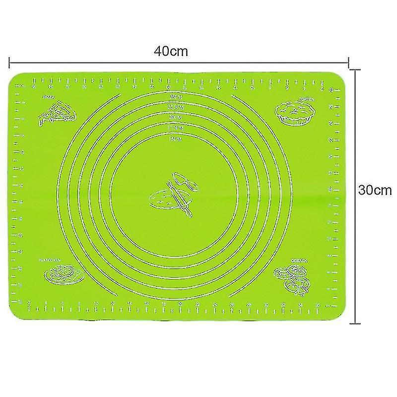 Bakeware Sets Green 40x30 Silicone Non-stick Silicone Thickening Mat Rolling Dough Liner Pad Pastry Cake Bakeware