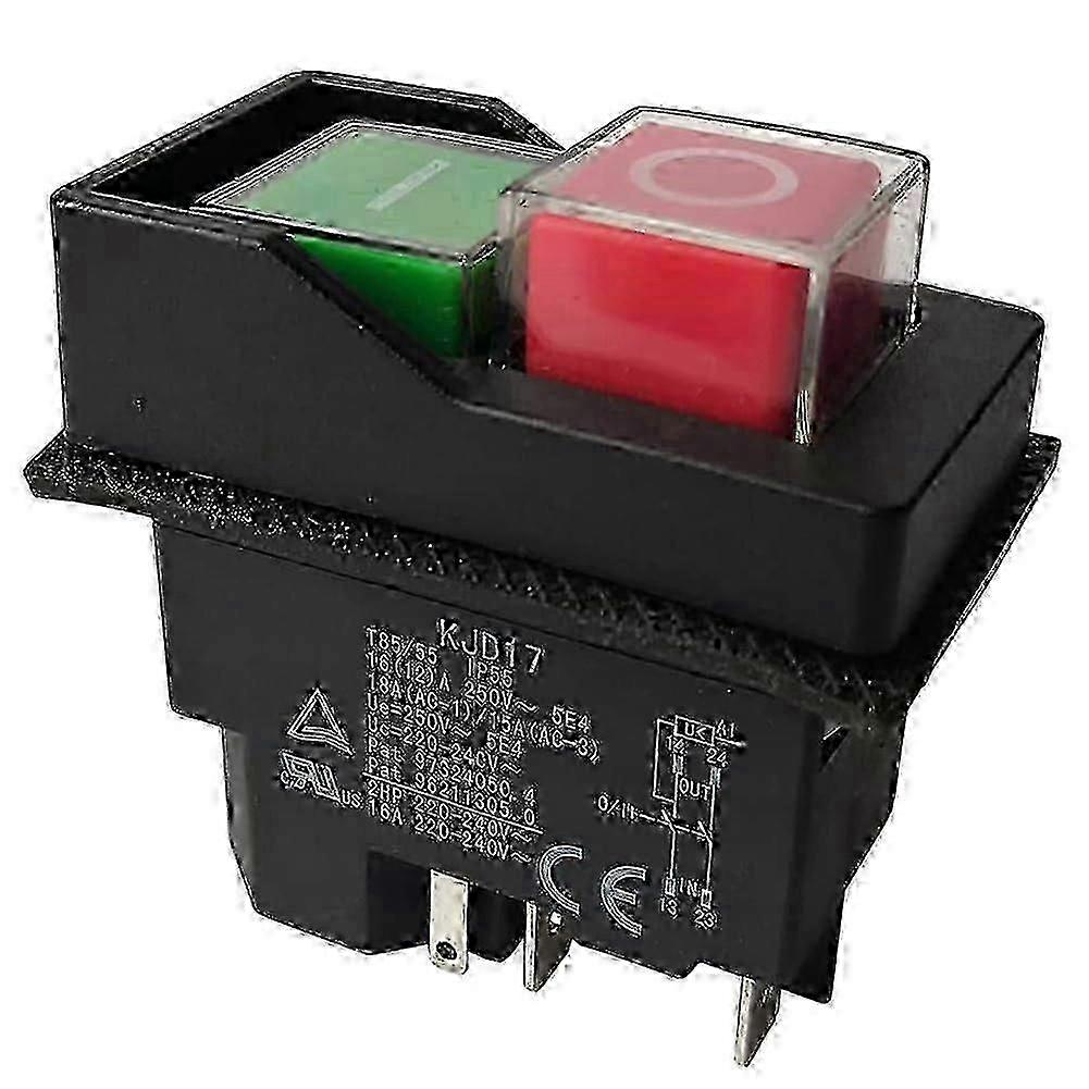 Safety Switch 5 Pin KJD17 Electromagnetic Switch, Push Button Switch, Pressure Switch for Garden Tools KJD17 220 V 5 Pin Terminals KJD17 5Pin