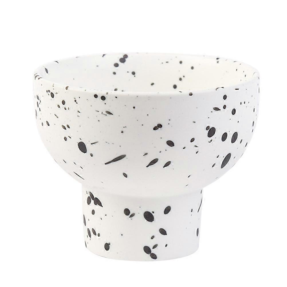 Black Ceramic Bowl for Salad Serving 2Pcs Home Tableware