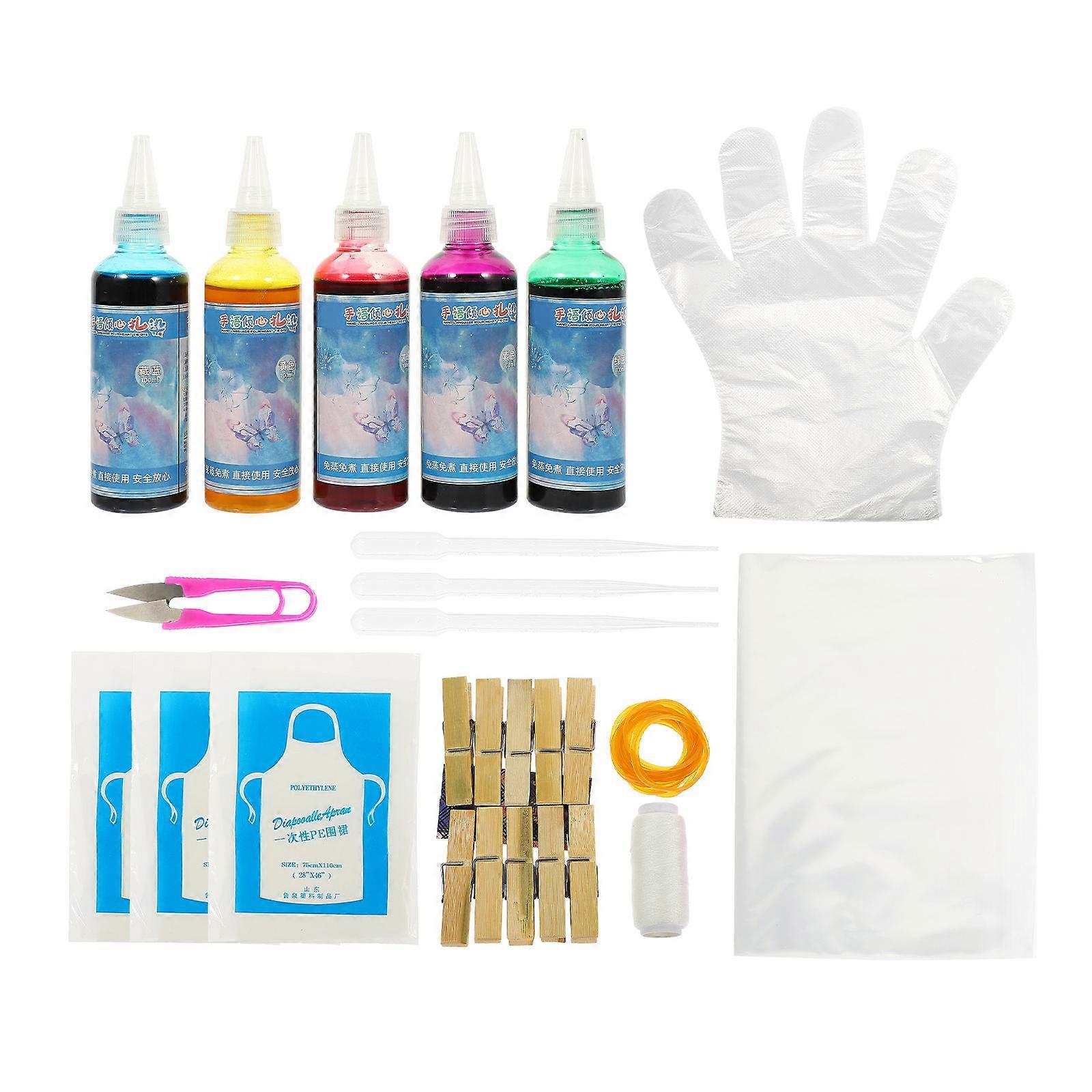 Tie-Dye Kit Students Handmade Tie-Dye Kit for Playing 1Set Assorted Color