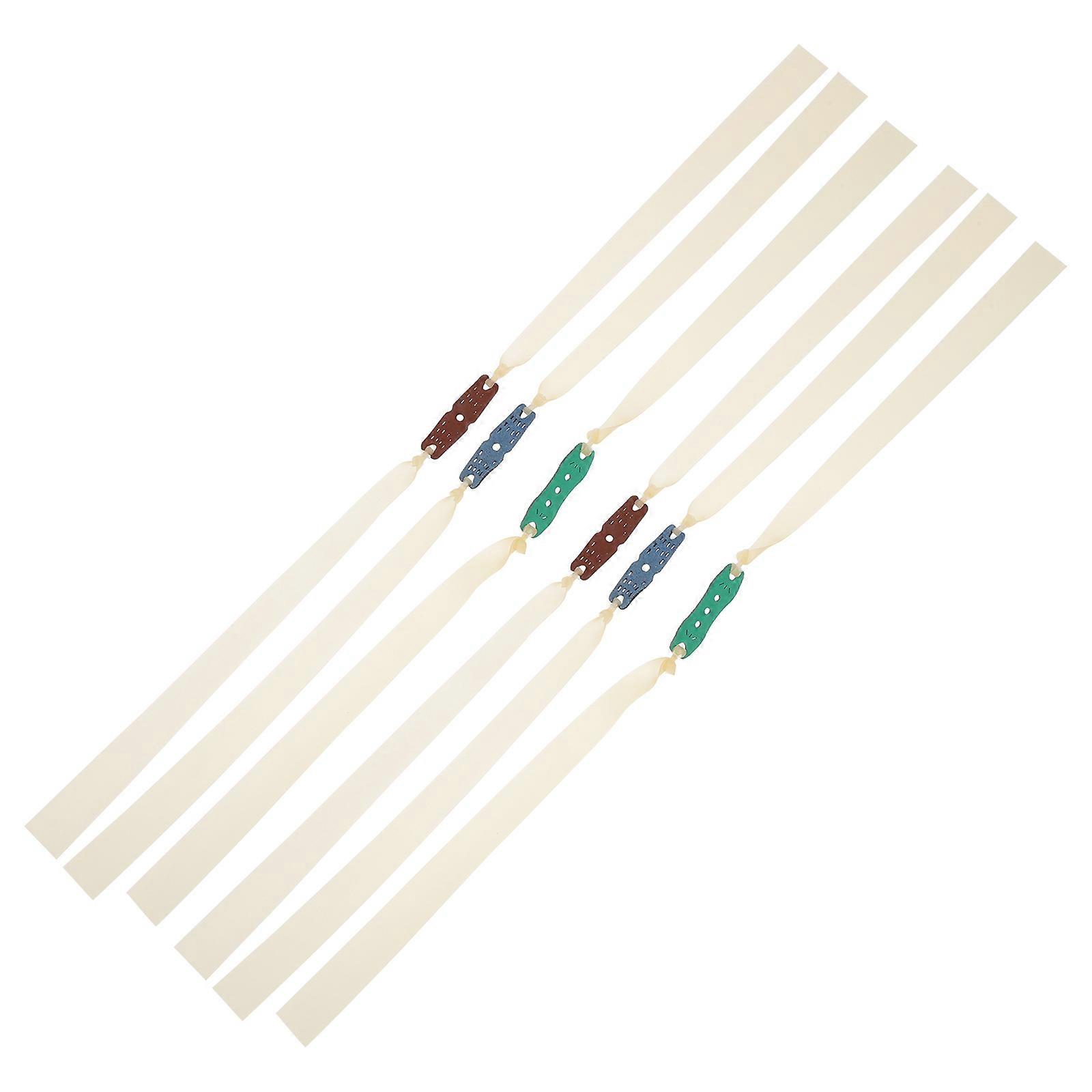 Durable Latex 6Pcs for Use Khaki Rubber Bands