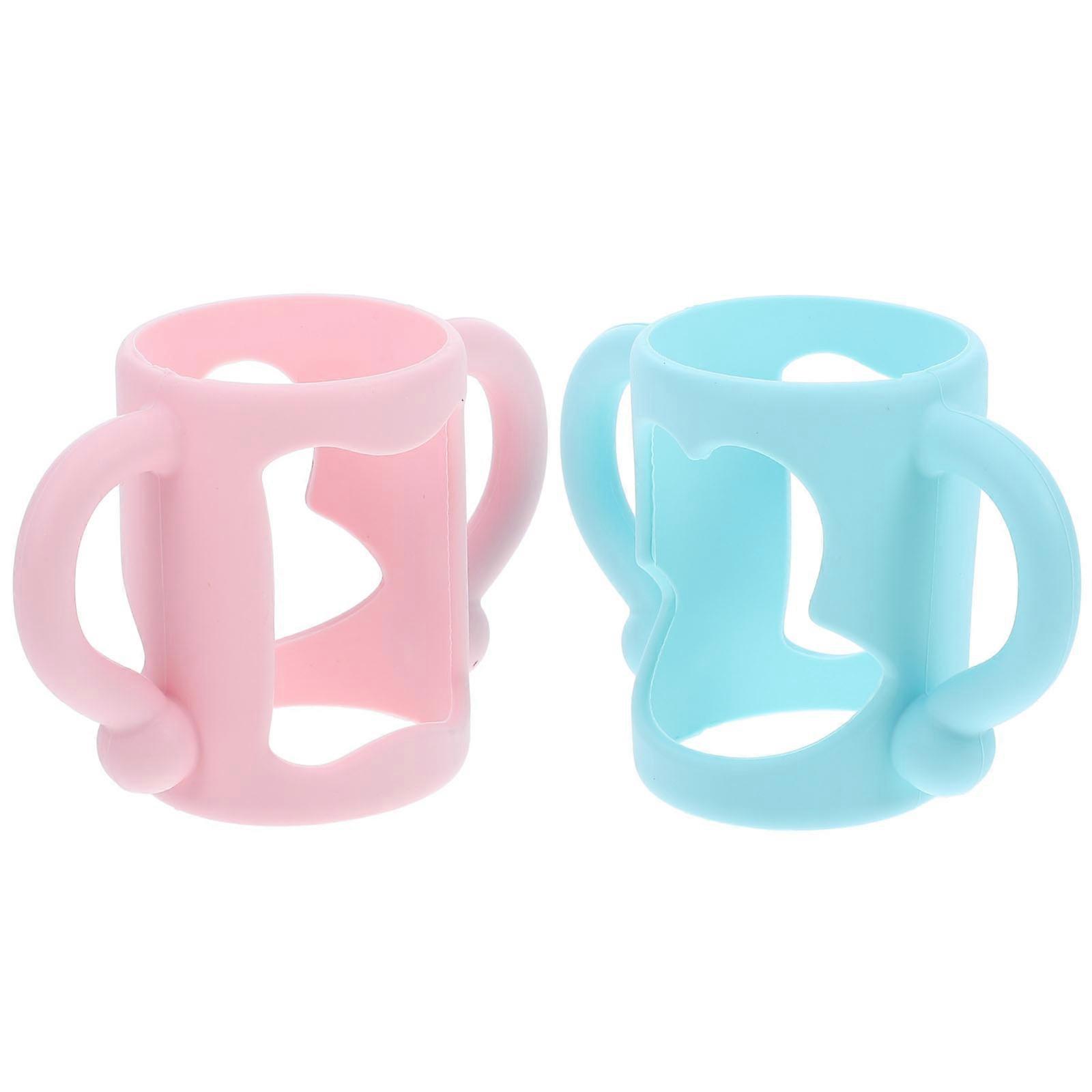 Milk Bottle Handle 2Pcs Perfect For Infant Feeding Time Easy Installation Durable Silicone
