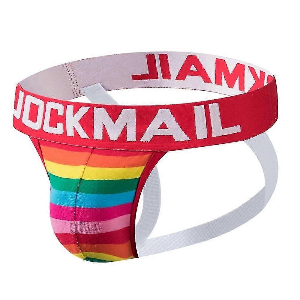 Männer Unterwäsche Slip Unterhose Regenbogen Streifen Schwul Herren Jockstrap Bikini Slip Herren Tanga String T
