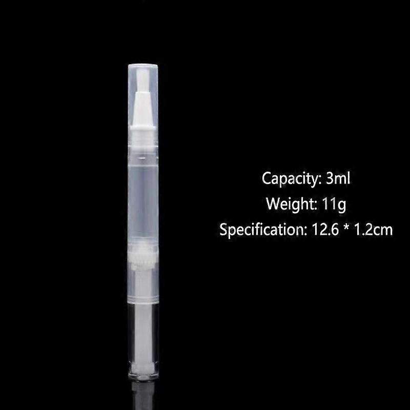 3/5ml Transparent Twist Twist Pens Empty with Brush Cosmetic Container Pen Lip Gloss Tubes Transparent Nail Oil Pen Refill New