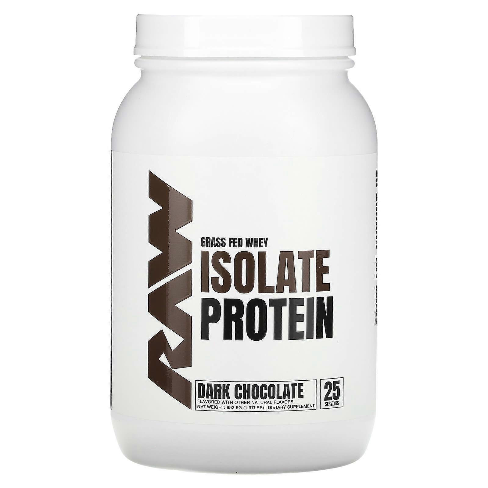 Grass Fed Whey Isolate Protein, Dark Chocolate, 1.97 lb (892.5 g)