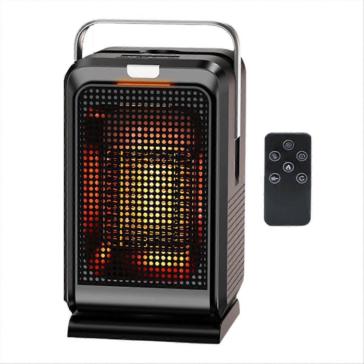 Electric Heater Portable Desktop Heater EU Plug Black