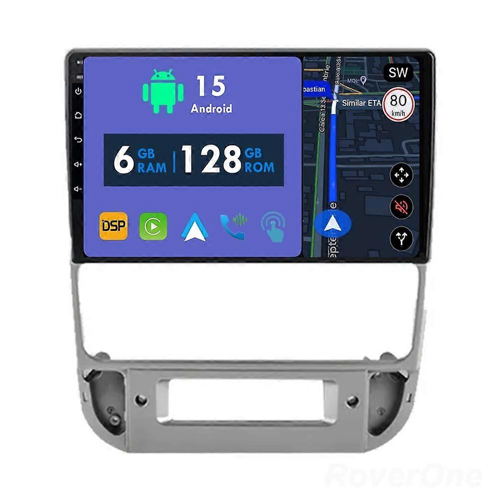 Car Radio 6G+128G CarPlay GPS Navigation Head Unit for Peugeot 406 1994 - 2005 Android Auto Bluetooth Stereo Touch Screen