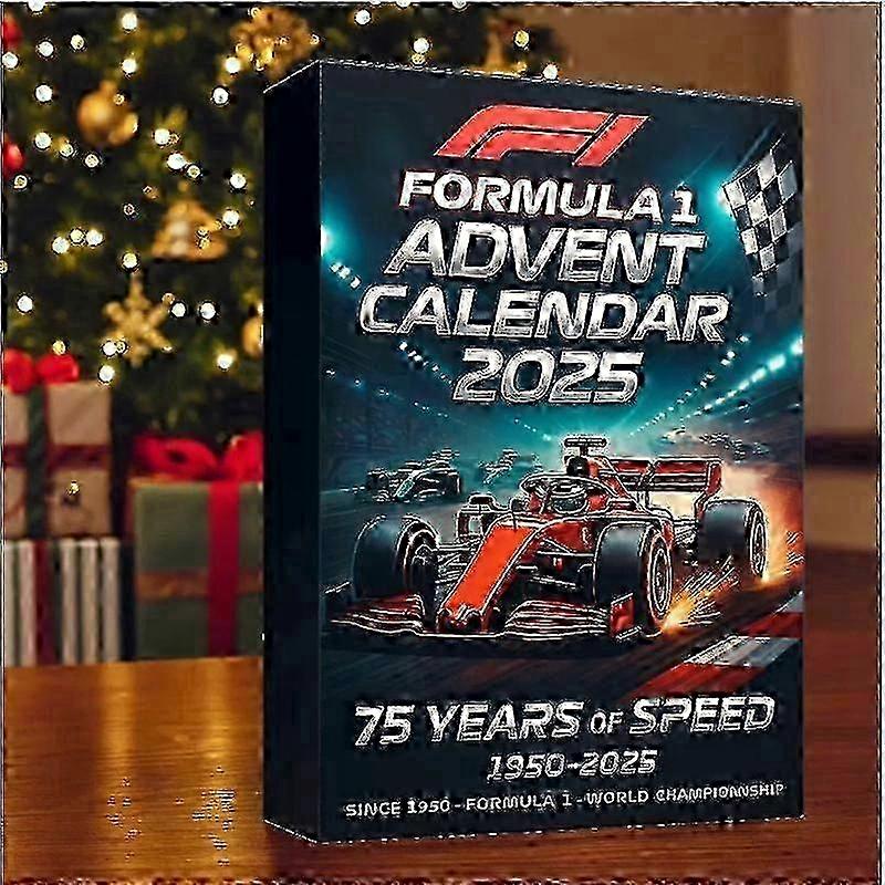 Adventný kalendár Formuly 1 2025 s blindboxom, ideálny na vianočné prekvapenia pre fanúšikov F1