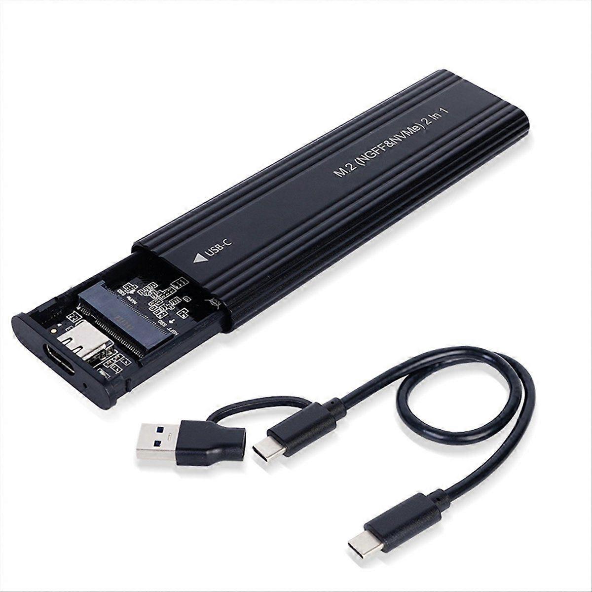 NVME M.2 Drive External Enclosure 2230/2242/2260/2280 M.2 to USB C 10Gbps SSD Aluminum Case Type C
