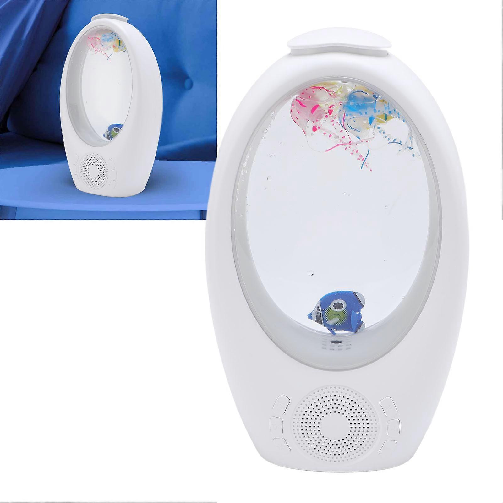 RGB Table Lamp Wireless Multifunctional BT Speaker White Noise Player for Home Dorm Study White 