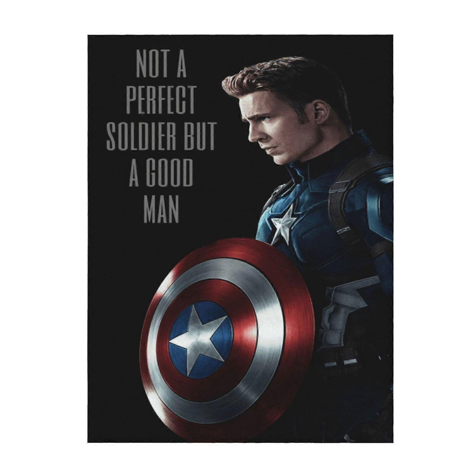 Captain America Soft And Comfortable Throw Blanket Plush Lightweight Warm Plush Flannel Blanket And Throws For Couch Sofa Bed 60"X50"