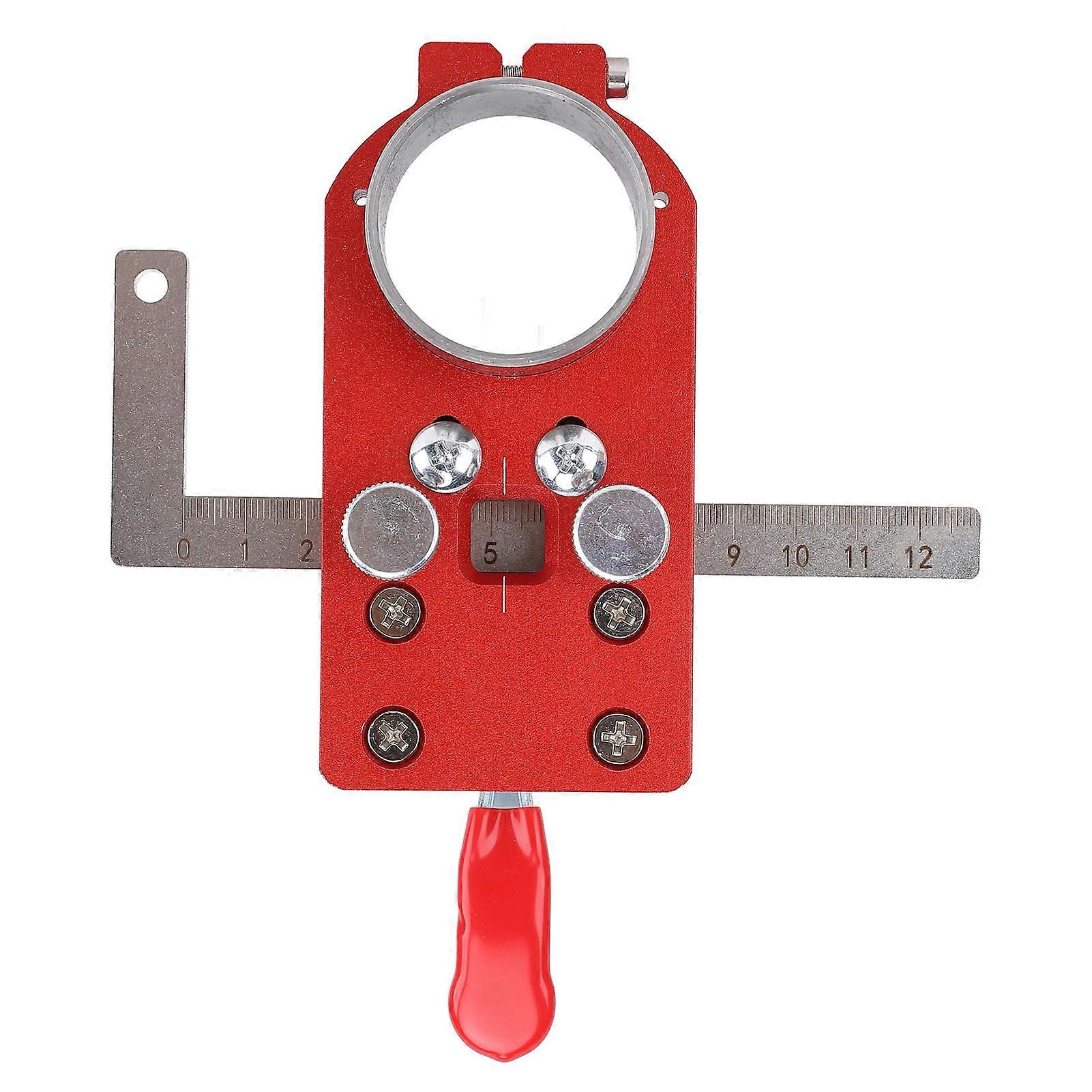 35mm Concealed Hinge Jig Aluminum Alloy Cabinet Door Hinge Drilling Guide with Hole Opener L Ruler Quick Clamp 