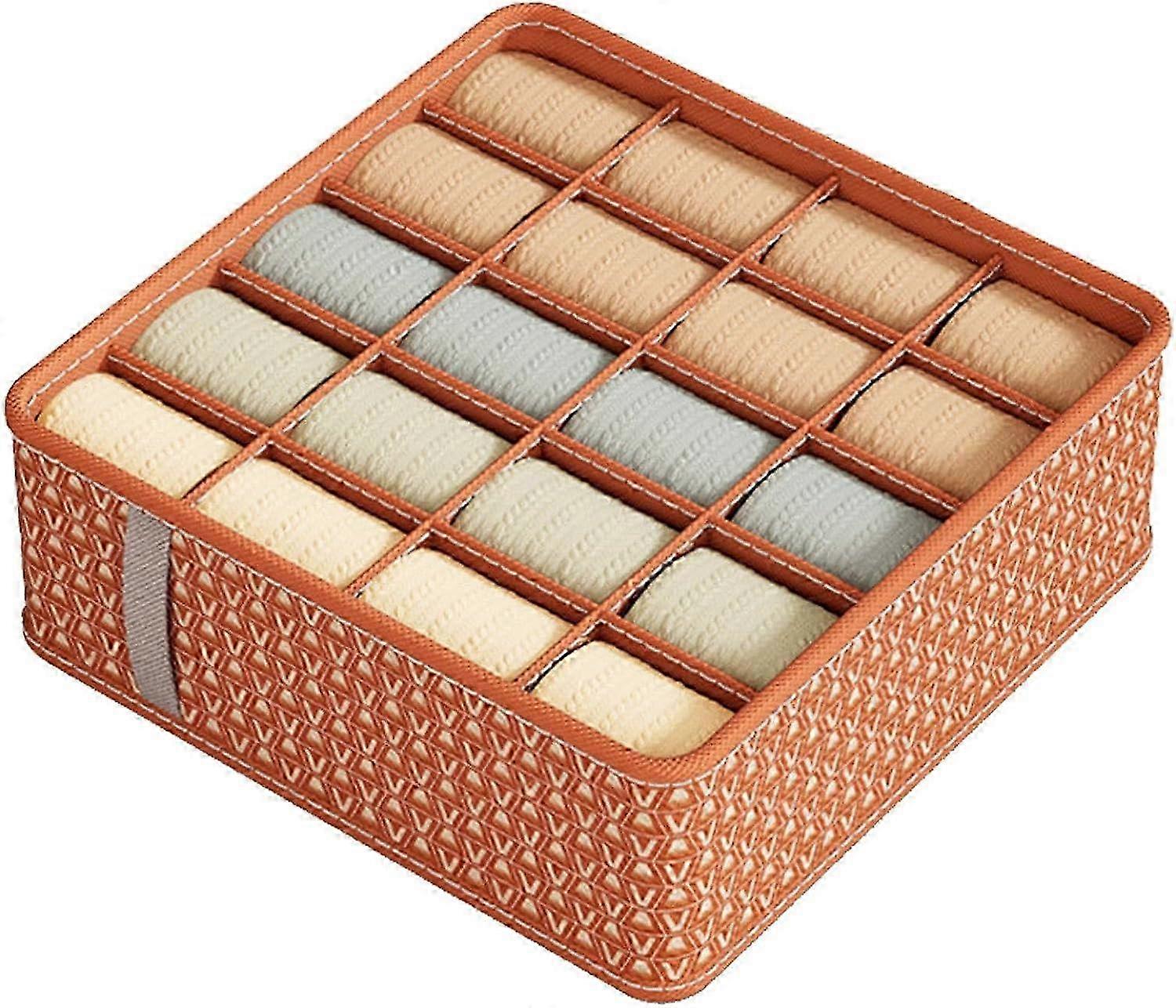 Drawer Divider Organizer - Socks Storage Divider Box | Portable and Reusable Underwear Organizer for Drawer, Underwear Ties Storage for Wardrobe and D