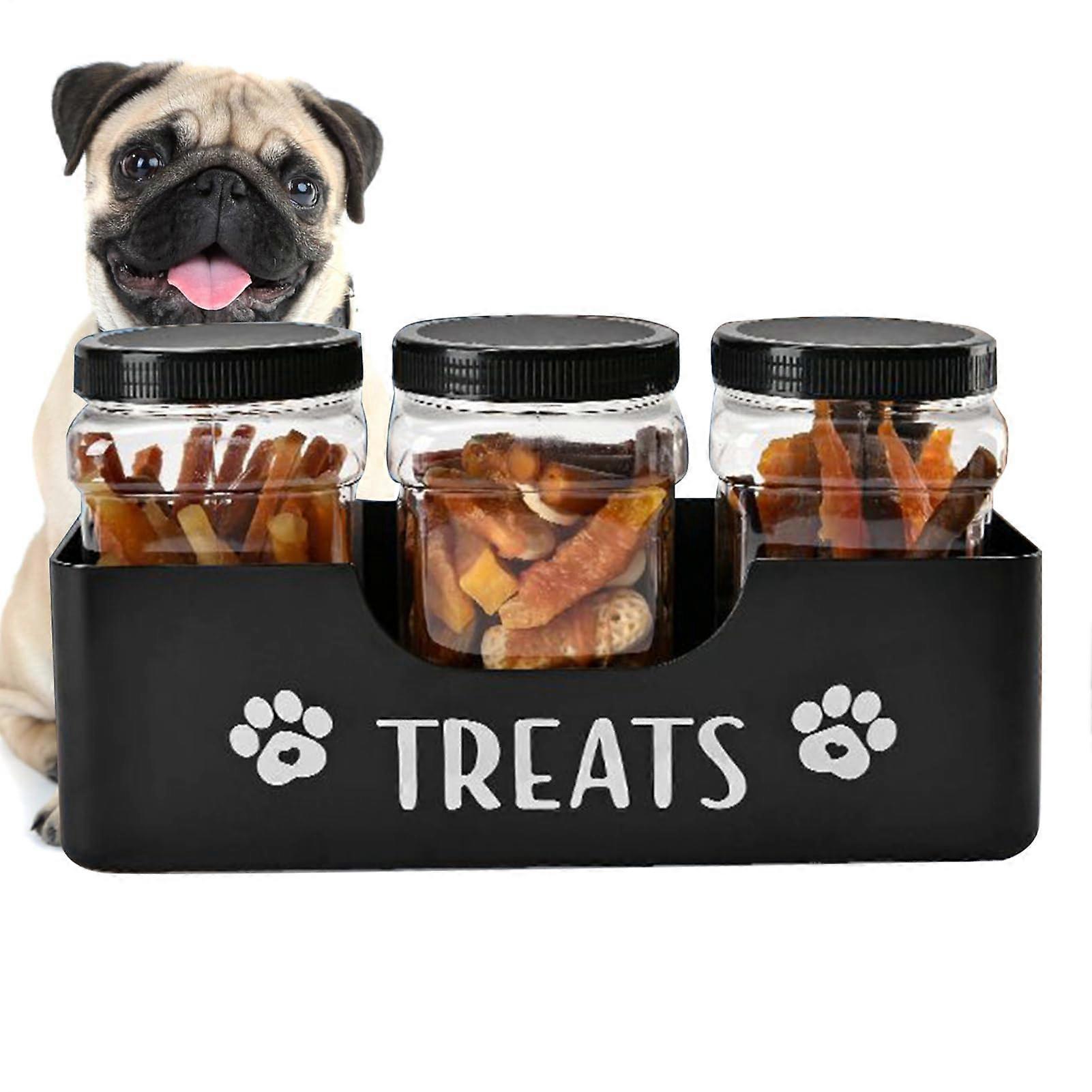 Dog  Container 3Piece Set With Lids Sealed Storage Bin Dispenser For Snacks Rice Grain Flour