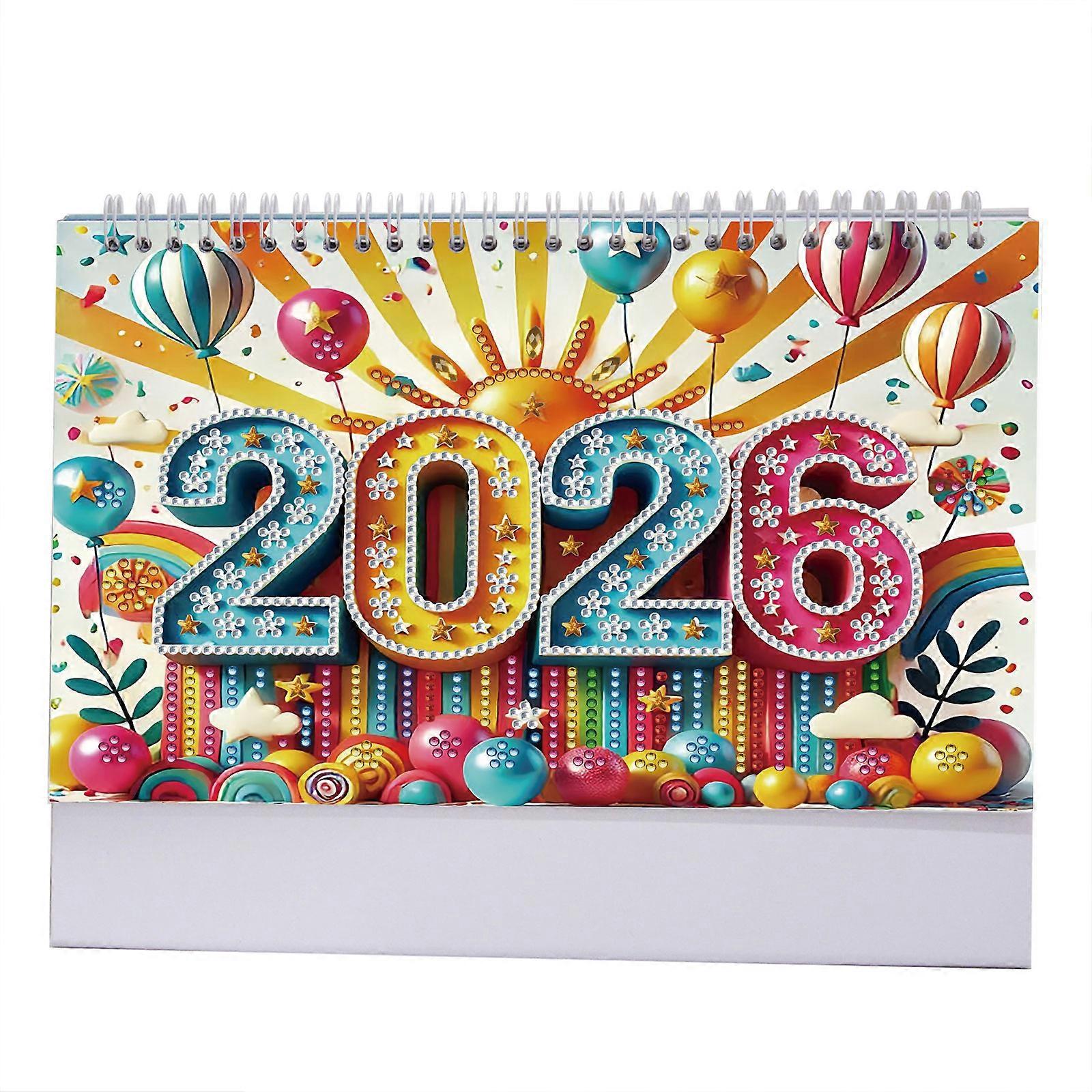 Twenty twenty six DIY Stone Painting Standing Calendar Set Highlighting Monthly Art Projects For Innovative And Office U Multicolor