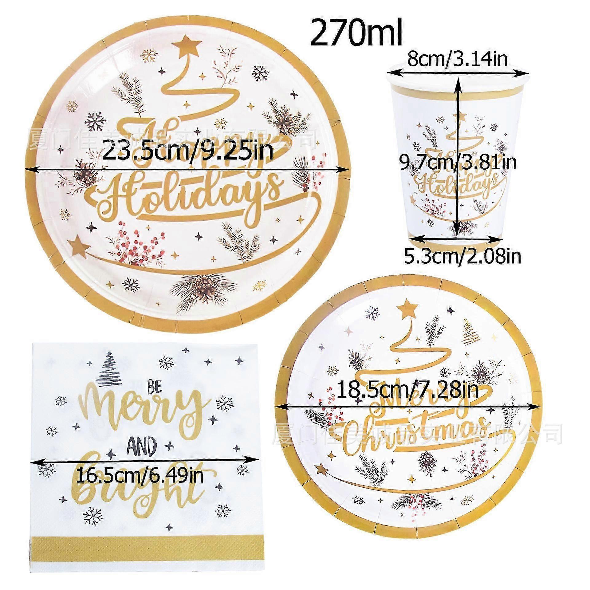 クリスマステーマパーティー食器セット紙皿ペーパータオル紙コップ使い捨て食器バースデーケーキプレート