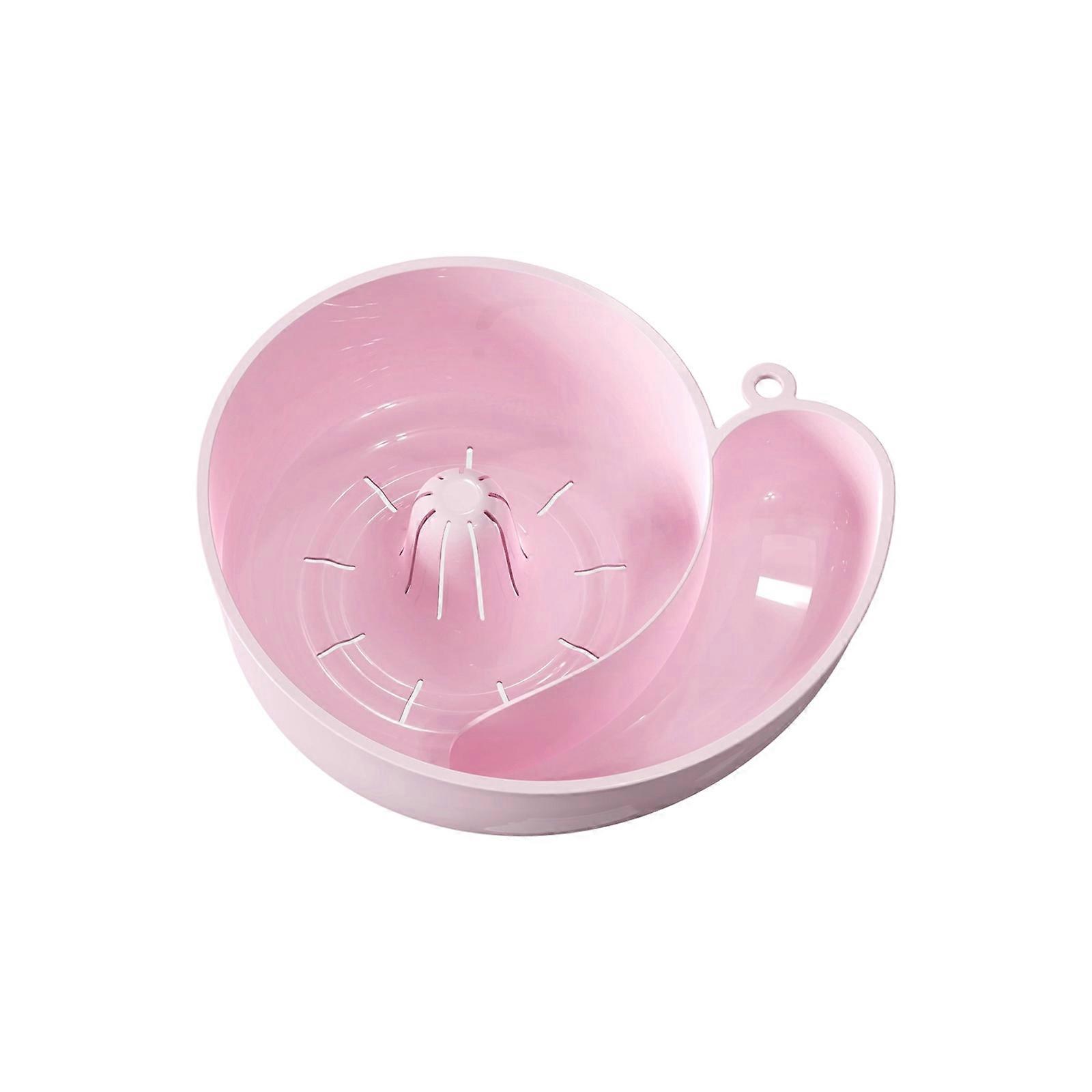Small Rotating Strainer Basket With  Drain Design 9.25 Inch Efficient Fruit Vegetable Cleaning Device  Pink