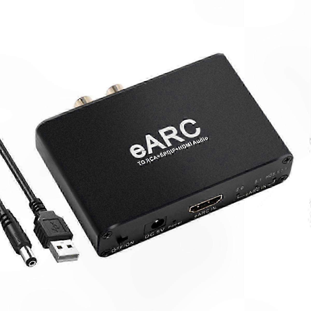 o Extractor Adapter for HDMI-Compatible Devices with EARC ARC Support 192Khz RCA Output Converter
