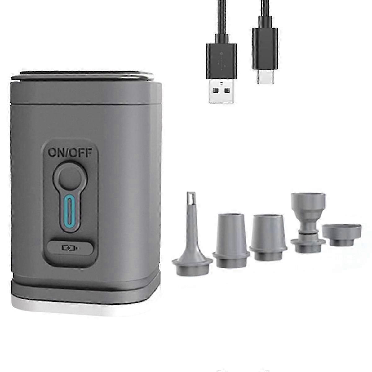 Inflator deflator pump with USB charging for vehicles