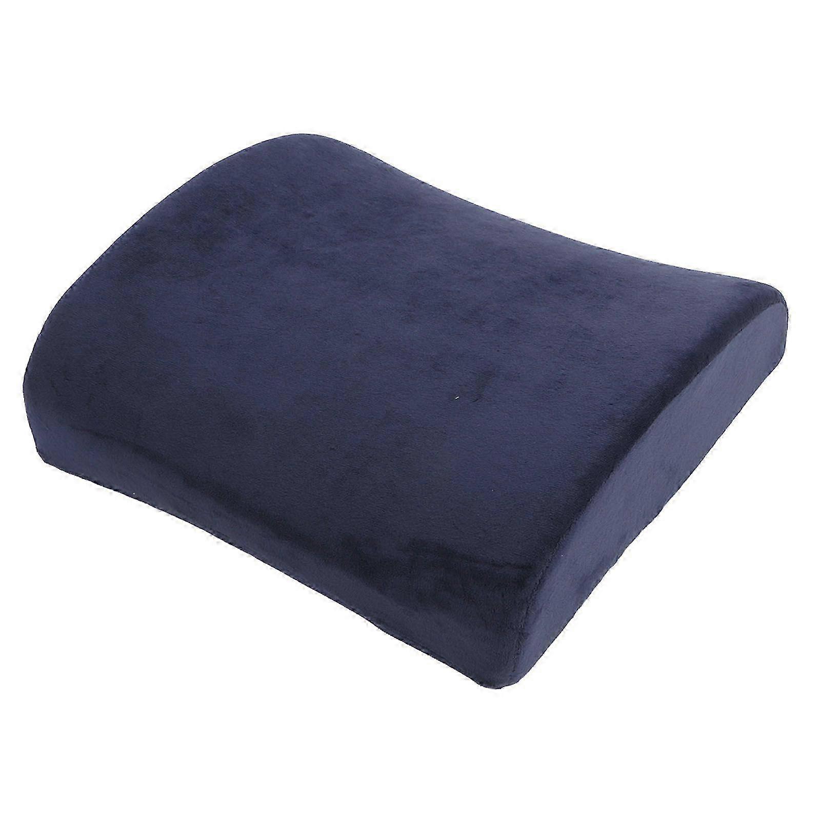Lumbar Support Pillow Pure Color Plush Ergonomic Design Memory Foam Back Support Cushion for Home Car Office